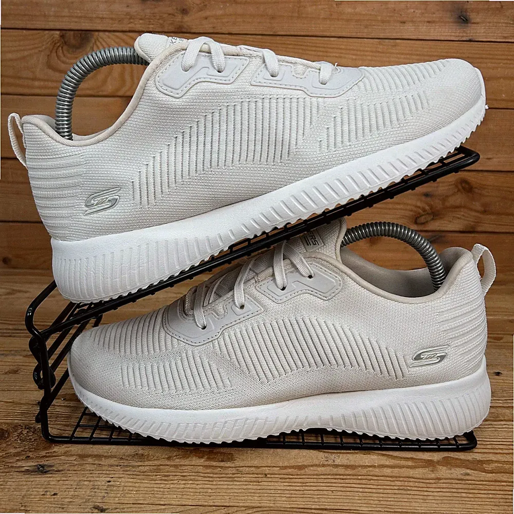 Skechers Sneaker Damen Größe UK 6 BOBS Sport Squad Beige Walk Comfort Schuhe