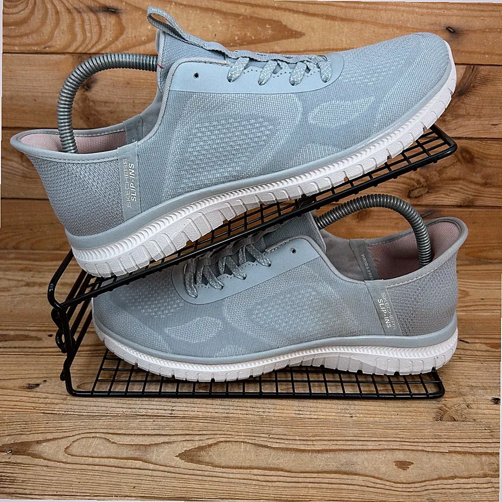 Skechers Turnschuhe Damen Größe UK 6 Slipper Grau Ultra Flex Komfort Walkschuhe
