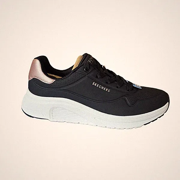 SKECHERS UNO LITE 2 DAMEN SCHUHE CASUAL RUNNING SPORT FITNESSSTUDIO 190265 BLK