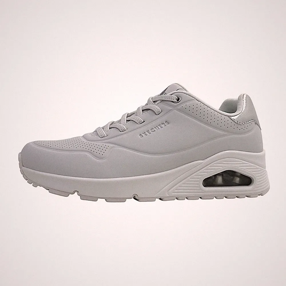 Skechers UNO Shimmer Away Damenschuhe Schnürschuhe Sneaker low Weiß