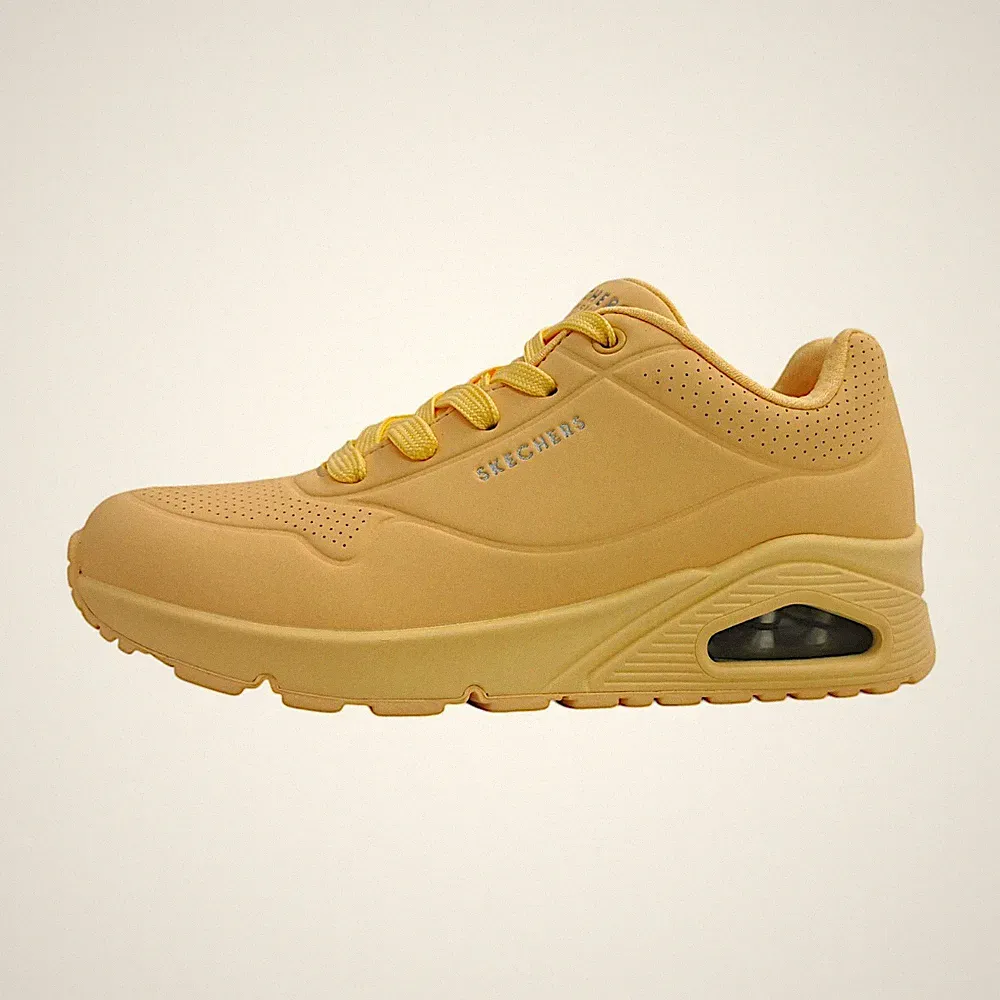 Skechers Uno Stand on Air Damenschuhe Sneaker Low Beige Freizeit
