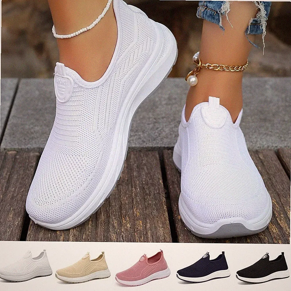Sneaker Straßen Laufschuhe Atmungsaktiv Turnschuhe Leicht Slip On Schuhe Damen~