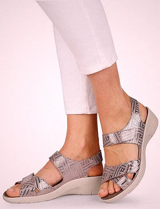 Solidus Sandale Sandalette Damen Schuhe Leder rose 6,5 7 7,5 8 Weite G