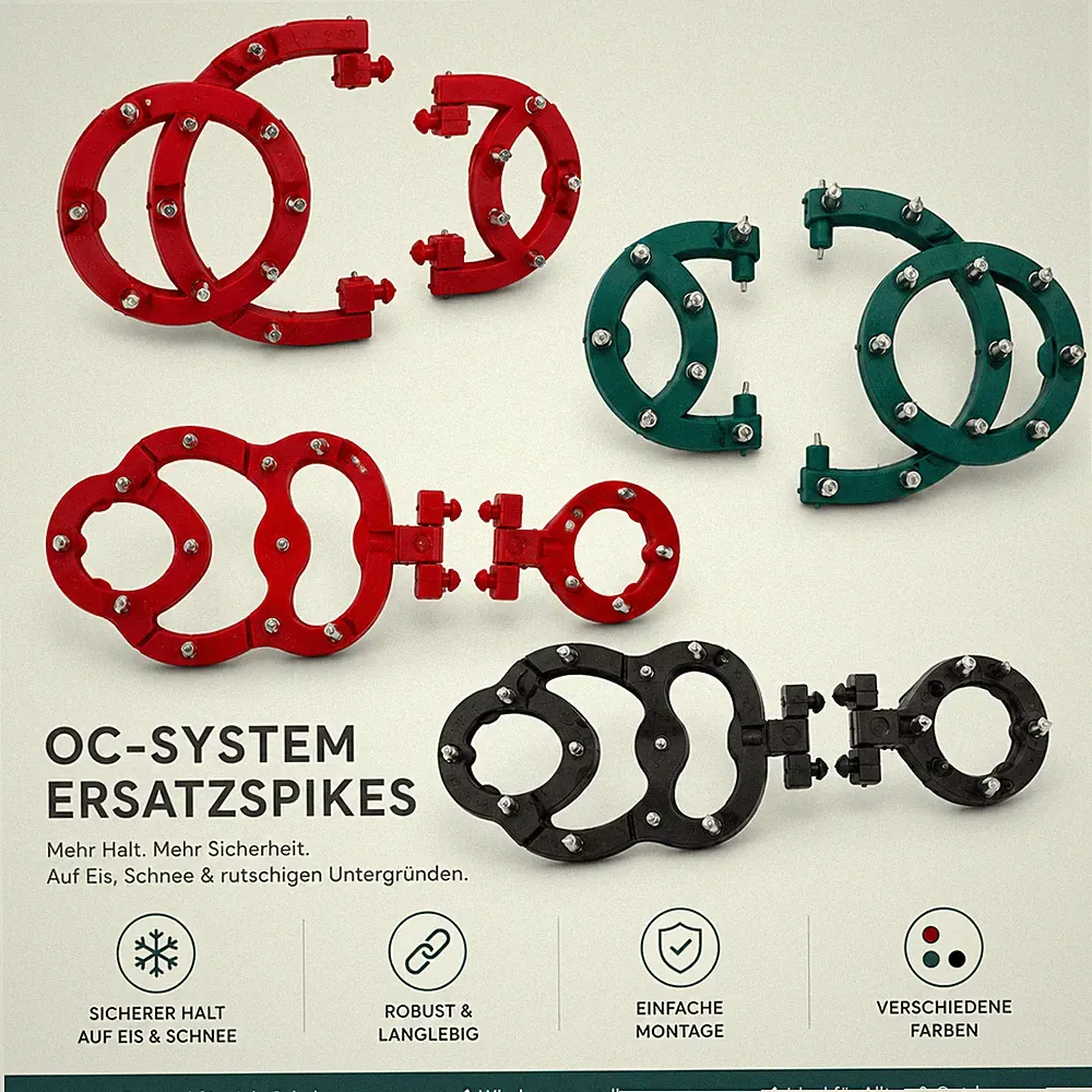 Spikes OC-SYSTEM ALPI Ersatz Eiskrallen Set Vorne & Hinten | Damen Herren Unisex