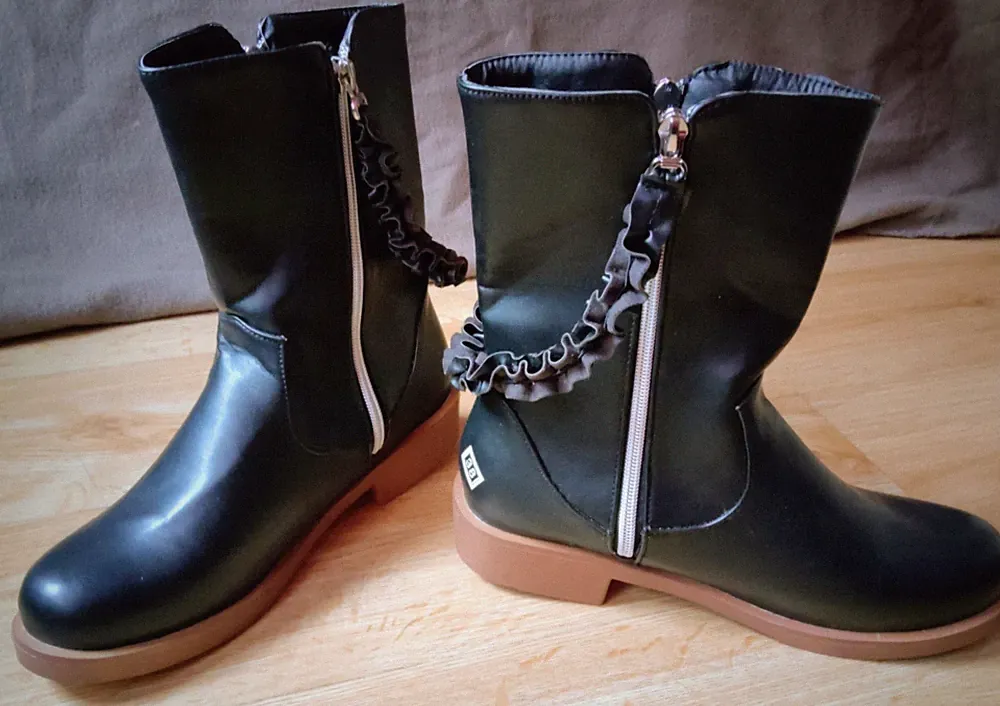 °•Stiefel Halbhoch Schwarz Gr. 37 Damenstiefel Boots Neu Schuhe•°