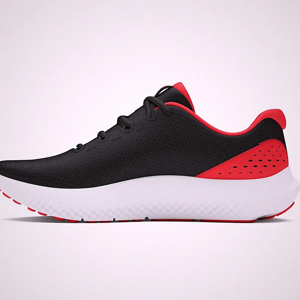 Under Armour Charged Surge 4 Damen-Laufschuhe Schwarz_Rot – Gr. 42.5 Neu