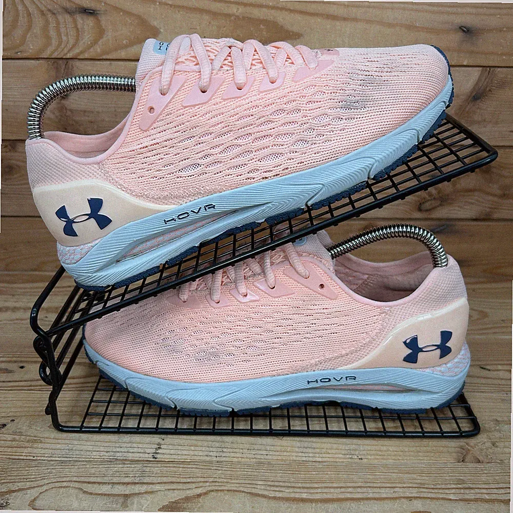 Under Armour Turnschuhe Damen Größe UK 5 HOVR Sonic 3 Peach Frost Laufschuhe UA