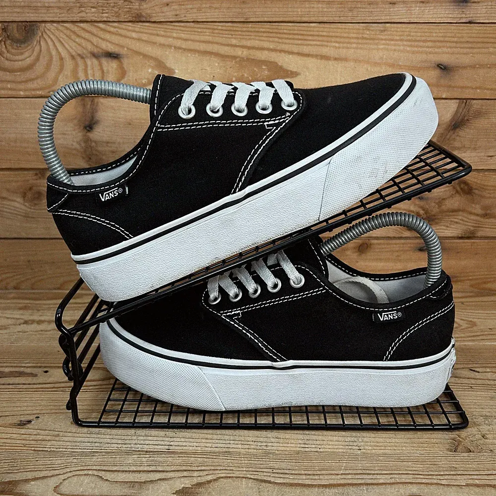 Vans Sneaker Damen Größe UK 4 Camden Plateau schwarz weiß Skater Surfer Schuhe