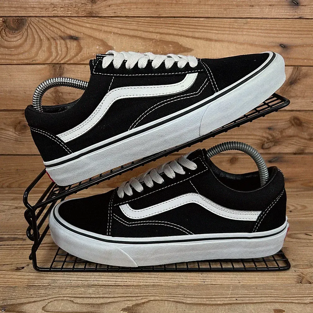 Vans Turnschuhe Damen Größe UK 6 Old Skool schwarz weiß Wildleder Skater Surfer Schuhe