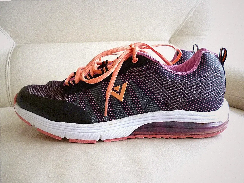 VENICE Sneaker Sportschuhe Schwarz/Pink/Apricot Gr. 39,5/40 ✅ NEUw. Einlagen
