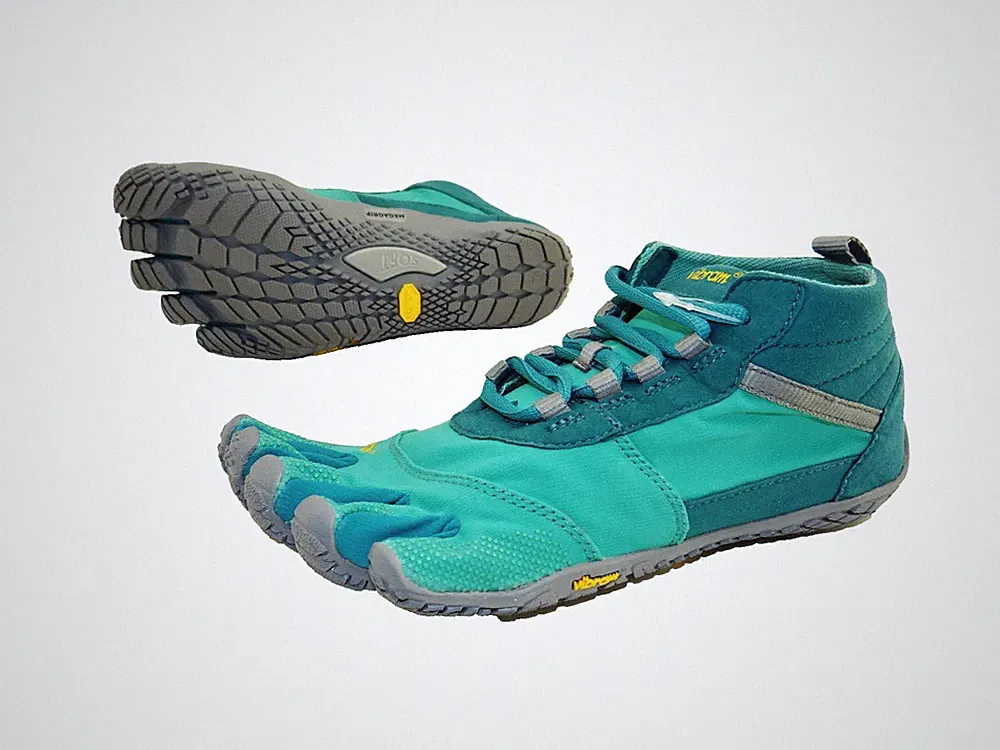 Vibram FiveFingers Sneaker V-TREK Teal Grey Outdoor Barfußschuhe Laufschuhe 38