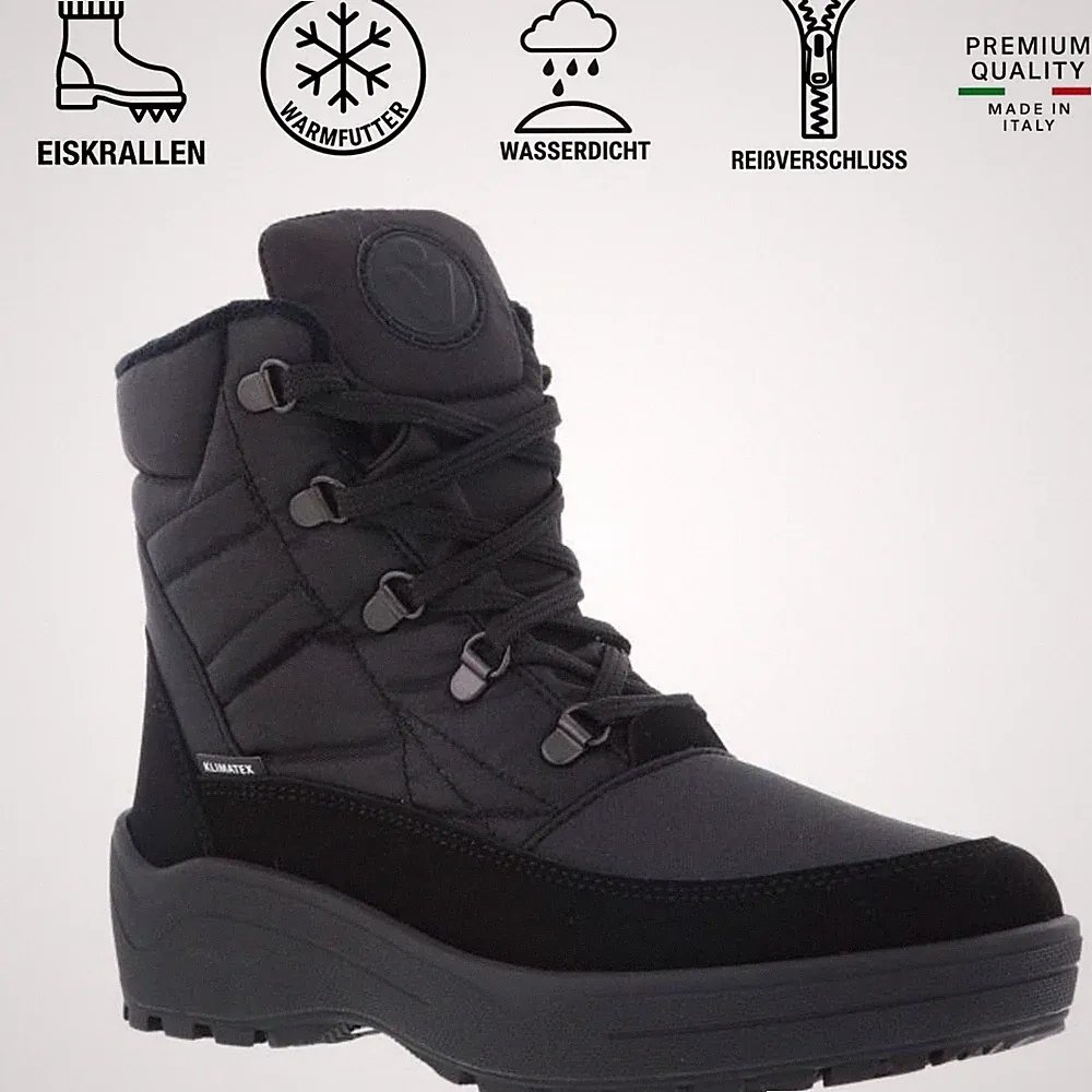 VISTA Damen Eiskrallen Winterstiefel Boots 36-42 Reißverschluss Spikes 24-4895K