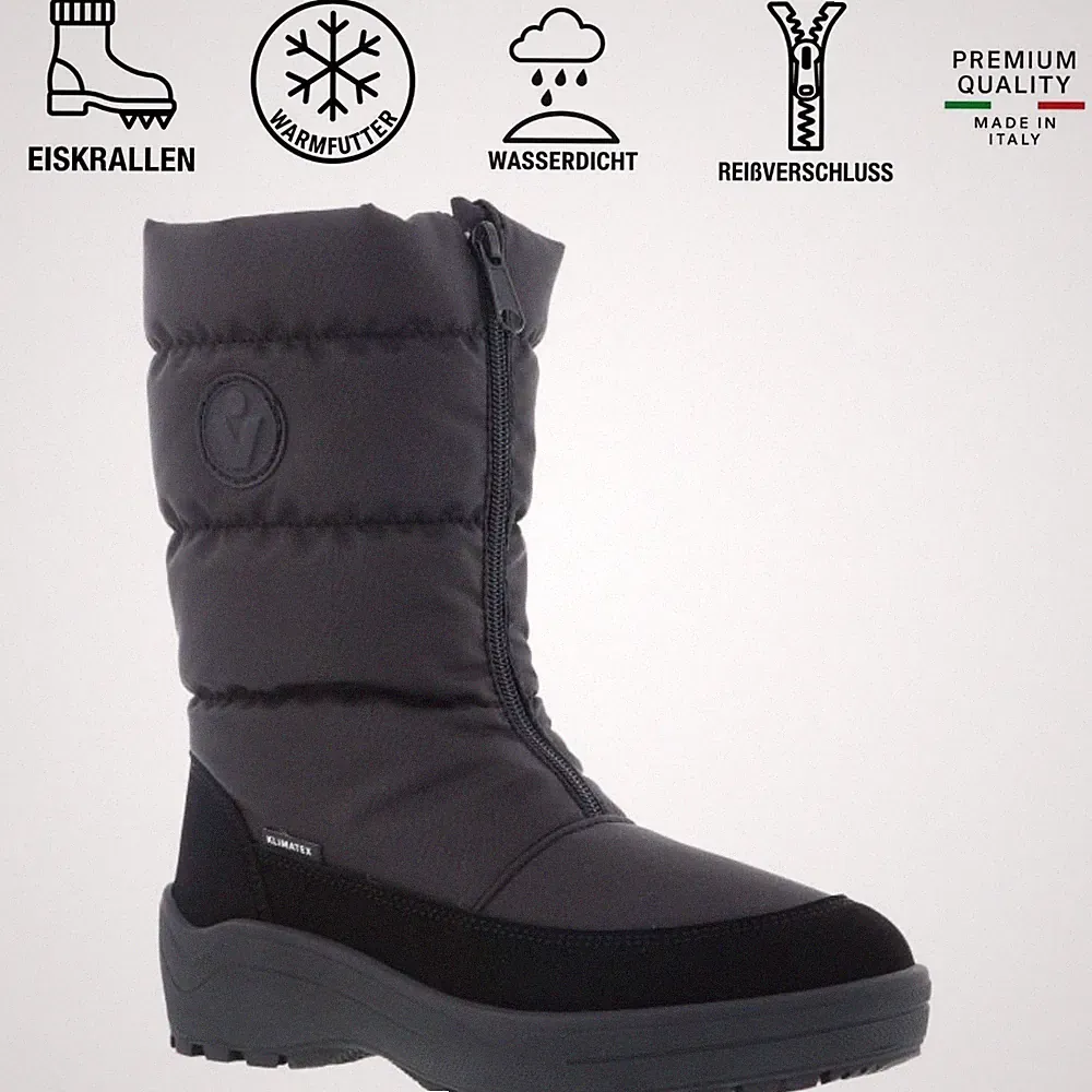 VISTA Damen Eiskrallen Winterstiefel Boots 36-42 Reißverschluss Spikes 24-4934K