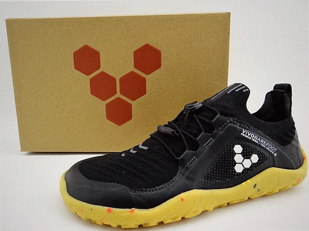 VivoBarefoot PRIMUS TRAIL KNIT Barfuß Sneaker Barfußschuhe Laufschuhe Schwarz 40