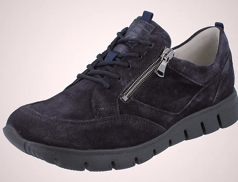 WALDLÄUFER Orthotritt H-Namika Damen Halbschuhe blau Nubukleder
