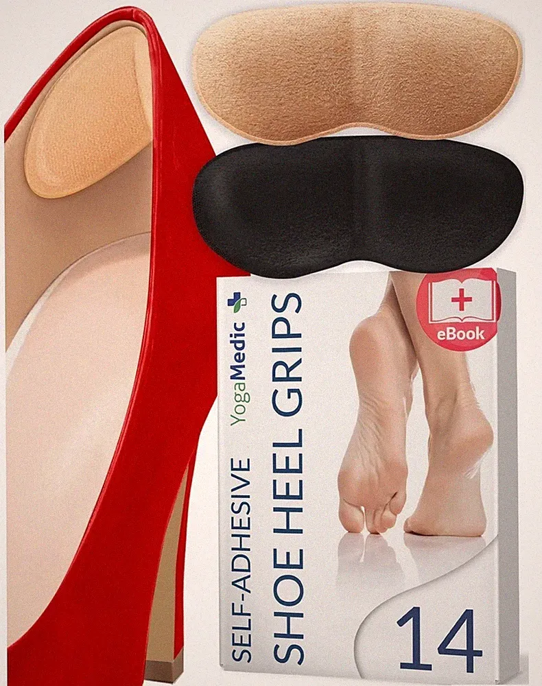 YOGAMIC Fersenpolster 14 Stück für Damenschuhe und Herrenschuhe, Memory Foam Kissen